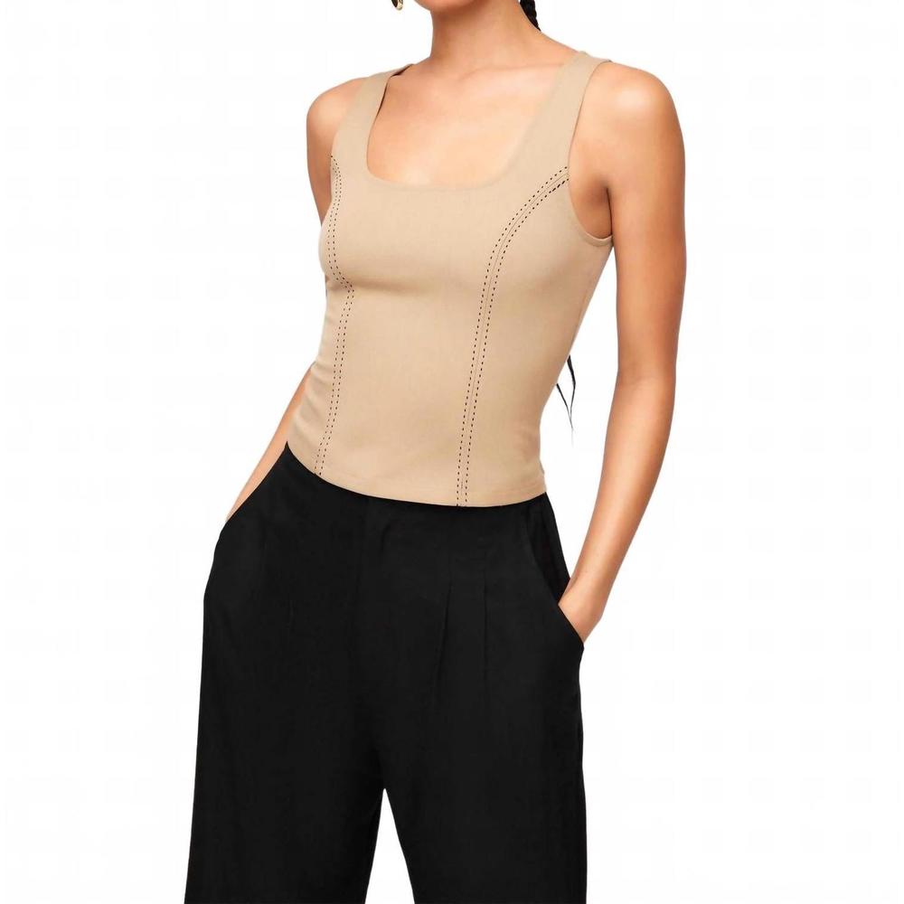 NEW FIFTEEN TWENTY kali saddle stitch vest in camel